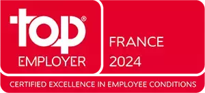 Logo Top Employer France 2024 certified excellence in employee condition