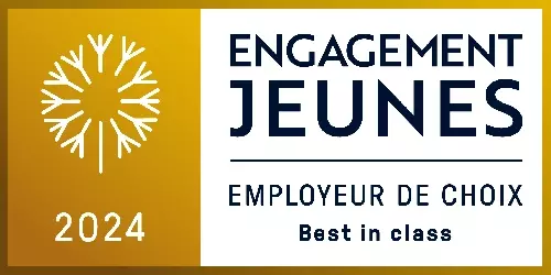 Logo label engagement jeunes 2024 Employeur de choix Best in class