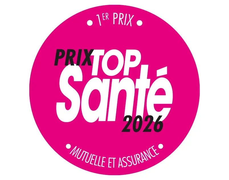 Logo 1er prix top Santé 2026 - Mutuelle et assurance