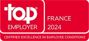 Logo Top Employer France 2024 certified excellence in employee condition